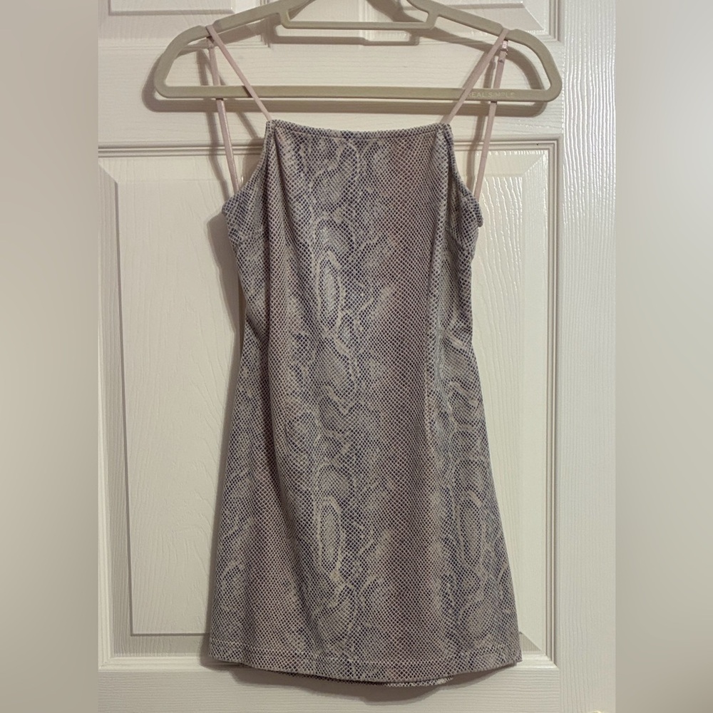 Knock out Velvety Smooth Snakeskin Mini Halter Dress! Great condition.